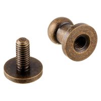 日本紐釦貿易 ネジ式ギボシφ5mm AG アンティークゴールド 5個入 LG4 1セット(5個入×3袋/合計（直送品）