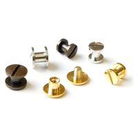 日本紐釦貿易 ネジ式カシメ φ6mm ゴールド 5個入 LGK2-G 1セット(5個入×3袋/合計（直送品）