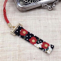 ホビックス HOBBIX ビーズステッチキット 京都・西陣柄 根付けキット 寒椿 PB17 1セット(3個)（直送品）