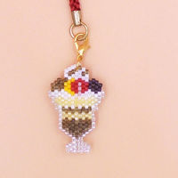 ホビックス HOBBIX ビーズキット 京・レトロ喫茶根付け ほうじ茶パフェ PB-237 PB237 1セット(3個)（直送品）