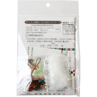 ホビックス HOBBIX ビーズキット 京・レトロ花柄どうぶつがまぐち根付け 花とパンダ PB-255 PB255 1セット(3個)（直送品）