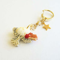 ホビックス HOBBIX ビーズキット 京・レトロ喫茶キーホルダー アイスクリーム PB-324 PB324 1セット(3個)（直送品）