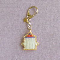 HOBBIX ビーズキット アイシングクッキー風ハロウィンキーホルダー アイシング魔女おばけ PB-335 PB335 1セット(3個)（直送品）