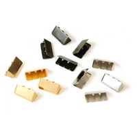 日本紐釦貿易 先止金具 15mm巾 12個 アンティークゴールド SGM-W15-AG 1セット(12個入×5袋/合（直送品）