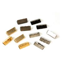 日本紐釦貿易 先止金具 20mm巾 12個 アンティークゴールド SGM-W20-AG 1セット(12個入×5袋/合（直送品）