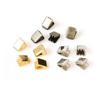 日本紐釦貿易 先止金具 7mm巾 12個 シルバー SGM-W7-S 1セット(12個入×5袋/合（直送品）