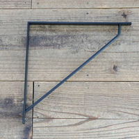 ポッシュリビング ブラケットL ブラック W2×D28×H28cm アイアン 63317 1個（直送品）