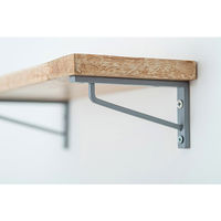 ポッシュリビング ブラケットSS ブラック W1×D10.5×H5.5cm アイアン 63845 1セット(2個)（直送品）