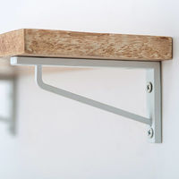 ポッシュリビング ブラケットSS ホワイト W1×D10.5×H5.5cm アイアン 63849 1セット(2個)（直送品）