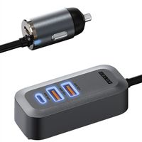 シガーソケット合計100W / Type-C Type-A x2 ACPD-V100A2C2 1個