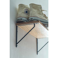 ポッシュリビング シェルフS ブラック W32×D11.5×H11.5cm マンゴーウッド/アイアン 41372 1個（直送品）