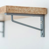 ポッシュリビング ブラケットSS ライトグレー W1×D10.5×H5.5cm アイアン 63848 1セット(2個)（直送品）