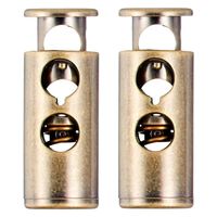 日本紐釦貿易 コードストッパー アンティークゴールド 2個入 LCS2 1セット(2個入×5袋/合計（直送品）