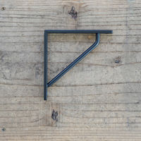 ポッシュリビング ブラケットSS ブラック W1×D10.5×H10.5cm アイアン 63185 1セット(2個)（直送品）