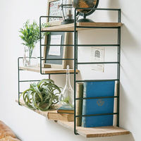 ポッシュリビング シェルフブラケット 7段L　W2×D28×H57cm アイアン 63498 1個（直送品）