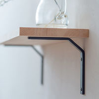 ポッシュリビング ブラケットM ブラック W1.8×D12×H12cm アイアン 63546 1セット(2個)（直送品）