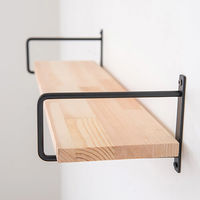 ポッシュリビング シングルブラケットL　W1.5×D27.8×H12.6cm アイアン 63492 1個（直送品）