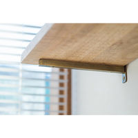 ポッシュリビング ブラケットL アンティークゴールド W1.5×D18.3×H5cm アイアン 63651 1セット(2個)（直送品）