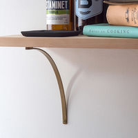 ポッシュリビング ブラケットL アンティークゴールド W0.8×D18×H19.5cm アイアン 63647 1セット(2個)（直送品）