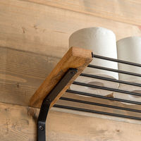 ポッシュリビング ボーダーシェルフS　W51×D23×H2cm アイアン/マンゴーウッド 41285 1個（直送品）