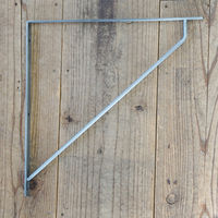 ポッシュリビング ブラケットLL シルバー W2×D37×H37cm アイアン 63695 1個（直送品）