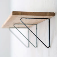 ポッシュリビング ミルスケールブラケットL　W1.5×D18.5×H18.5cm 黒皮鉄 63755 1セット(2個)（直送品）