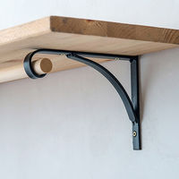 ポッシュリビング アイアンブラケット W1.5×D16.5×H16cm 62315 1セット(2個)（直送品）