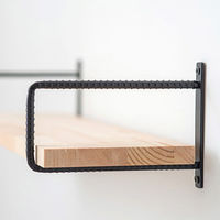 ポッシュリビング シングルブラケット リブL　W1.5×D27.8×H12.6cm アイアン 63495 1個（直送品）