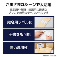 ラベルシール 表示・宛名ラベル プリンタ兼用 21面 A4  余白なし 50シート エレコム EDT-ECNL21S50 1個（直送品）