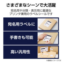 ラベルシール 表示・宛名ラベル プリンタ兼用 4面 A4  余白なし 22シート エレコム EDT-ECNL4S22 1個（直送品）