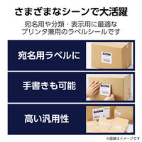 ラベルシール 表示・宛名ラベル プリンタ兼用 8面 A4  余白なし 22シート エレコム EDT-ECNL8S22 1個（直送品）