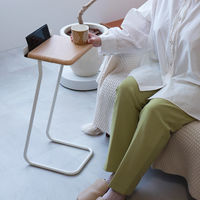 林製作所 AnoTana サイドテーブル 幅250×奥行280×高さ620mm ホワイト/木目 YS-B01W-N 1台（直送品）