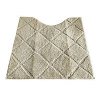 クリエイトアルファ お洒落なトイレマット 550×600mm ベージュ 4582243777162-BE-1 1枚（直送品）