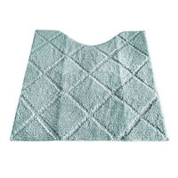 クリエイトアルファ お洒落なトイレマット 550×600mm ブルー 4582243777162-BL-1 1枚（直送品）