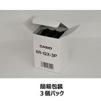 カシオ CASIO ネームランド テープ 透明タイプ 幅12mm 透明ラベル 黒文字 8ｍ巻 XR-12X-3P オリジナル（わけあり品）