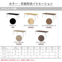 【組立設置込】プラス インテオ 会議テーブル 幅4800×奥行1400mm Pウォルナット×メッキ IN-4814SPH-N PW/P 1台（直送品）