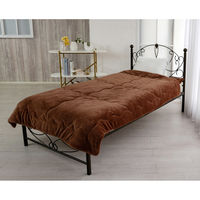 宮地商事 溶岩の力 ぽかぽか発熱毛布 ダブル ブラウン a3354310 1枚（直送品）