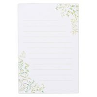 エヌビー社 EAフラワーはがき箋 グリーン 3031702 1セット(1パック(10枚入)×15)（直送品）