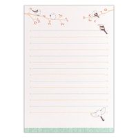 エヌビー社 レター さえずり シマエナガ 4980101 1セット(便箋12枚・封筒6枚入)×10（直送品）