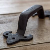 ポッシュリビング アイアンハンドル W8×D5×H29.5cm キャストアイアン 63120 1個（直送品）