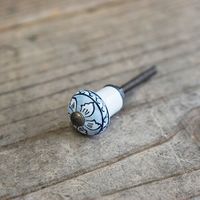 ポッシュリビング セラミックノブ φ2.5cm×D3cm セラミック/アイアン 30590 1セット(2個)（直送品）