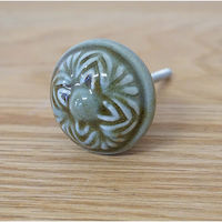 ポッシュリビング セラミックノブ φ4cm×D3.5cm セラミック/アイアン 30691 1セット(2個)（直送品）