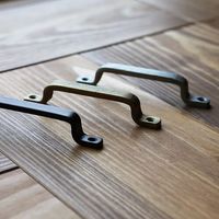 ポッシュリビング アイアンハンドルL アンティークゴールド W11×D2×H1.5cm 63154 1セット(2個)（直送品）