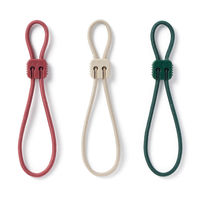 無印良品 ロック付き結束ゴムバンド ３色セット（赤・ベージュ・緑） 良品計画