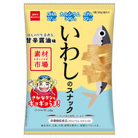 素材市場 いわしのスナックほんのり生姜香る、甘辛醤油味小袋 25g 1セット（1袋×24） おやつカンパニー 小分け