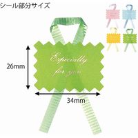 シモジマ リボン付きシール ツインカラーY&G 007064811 1束(16片)