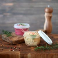 保存容器 ラウンドコンテナ 丸・浅型 S 250ml ホワイト 1個 ウィルマックス