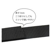 日本紐釦貿易 薄手アミーテープ 巾15mm×10m ブラック AMT15-22 1巻
