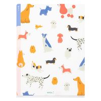 デザインフィル 3ポケットクリアホルダー A5 イヌ柄 35470006 1個