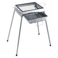 ヤマショウ 高さが変えられるステンレスバーベキューコンロ 420 4~5人用 網1枚付き YBQ-201 1台（直送品）